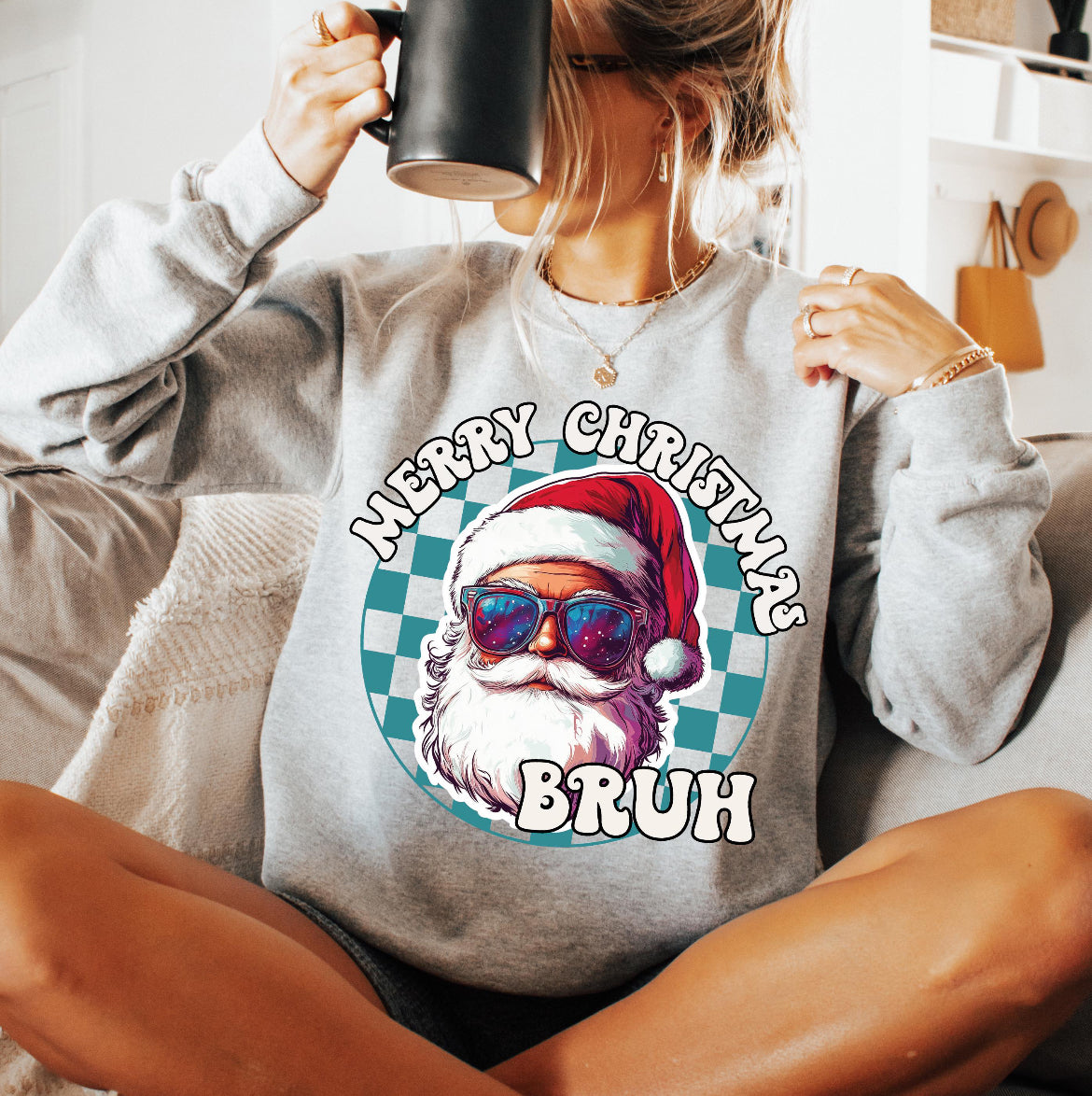 Merry Christmas Bruh Santa Sweatshirt
