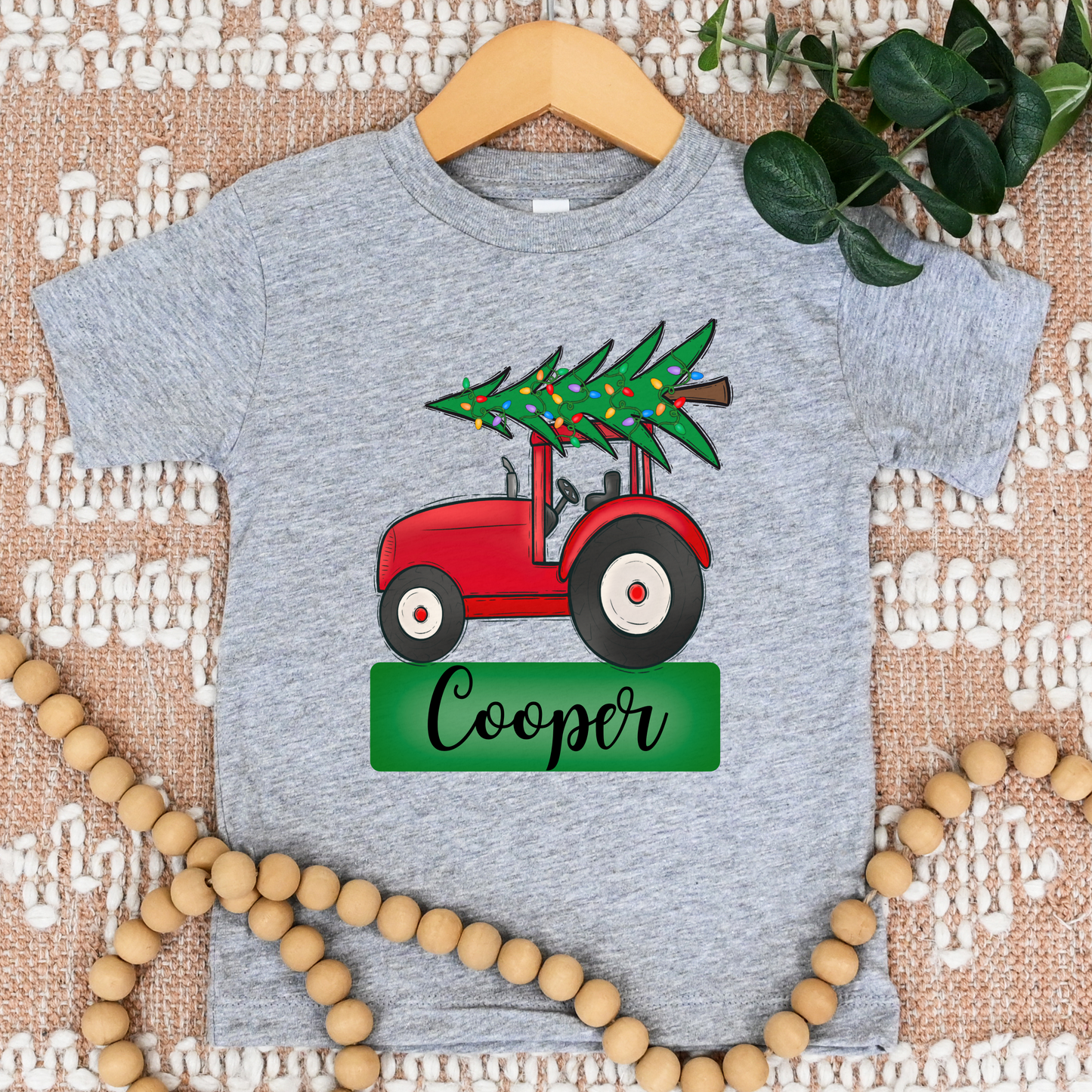 Personalized Christmas Tractor Tees