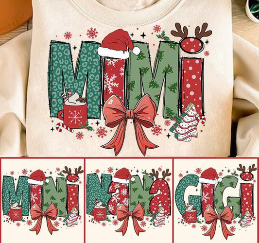 Gigi/Mimi/Nana/Mini Christmas Tees