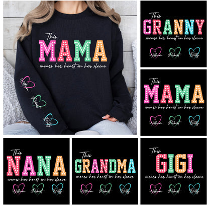 Personalizable Sweatshirt Mama/Granny/Gigi/Grandma/Nana/Mama