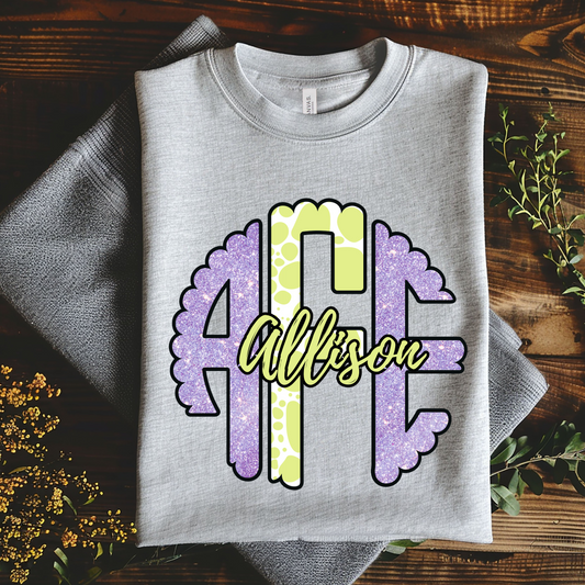 Custom Monogram Sweatshirt.