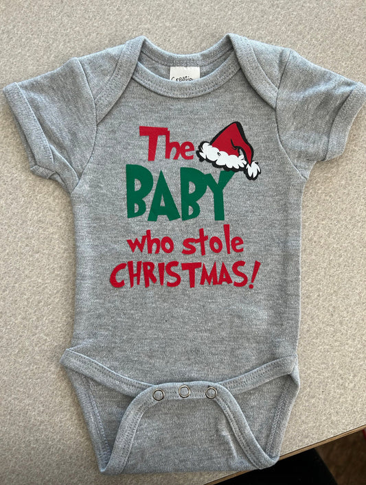 The baby who stole Christmas Onesie