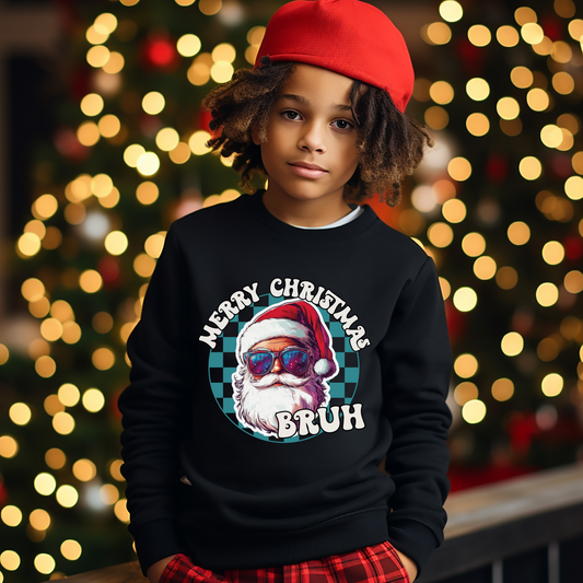 Merry Christmas Bruh Santa Sweatshirt