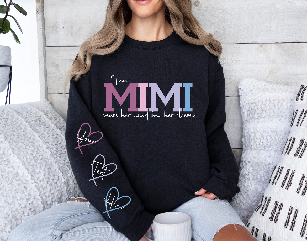 This Mimi Wears Her Heart On Her Sleeve Shirt