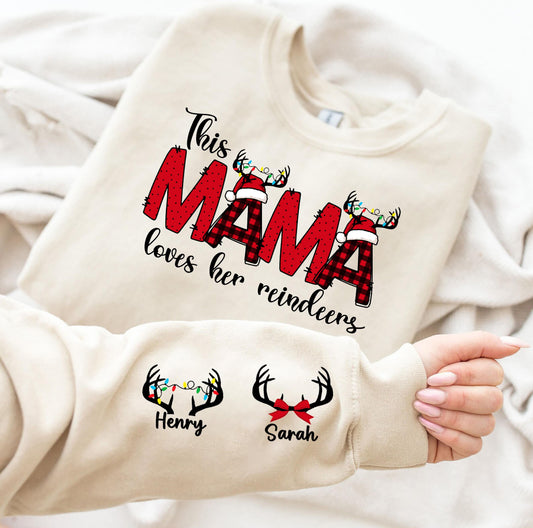 This Mama Loves Her Reindeer Sweatshirt or Long Sleeve