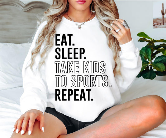 Eat Sleep Kids Sports Repeat Tee