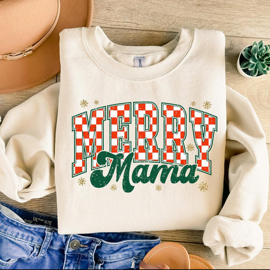 Merry Mama Christmas Sweatshirt/Long Sleeve