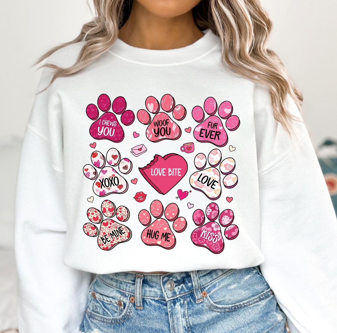 Paw Conversation Hearts Tee